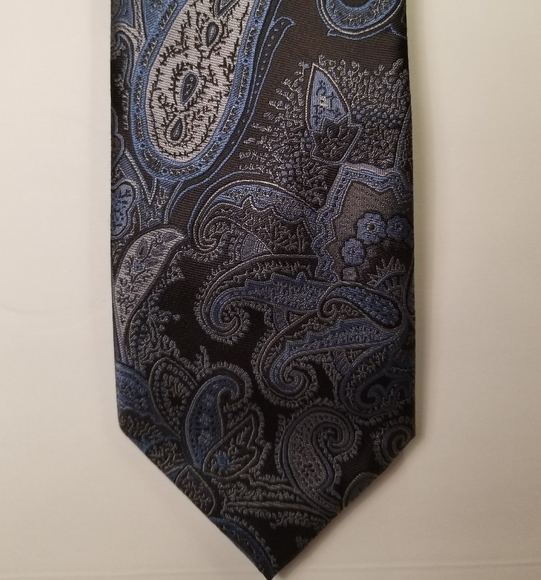 Blue paisley necktie - Picture 5 of 5